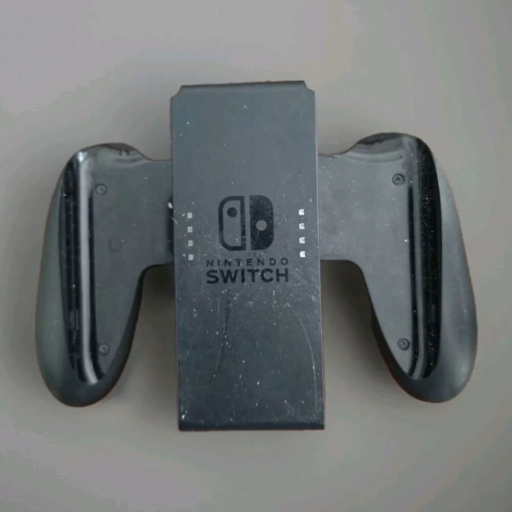 Genuine Nintendo Switch Joy-Con Grip & Charging Dock Bundle Red Black OEM